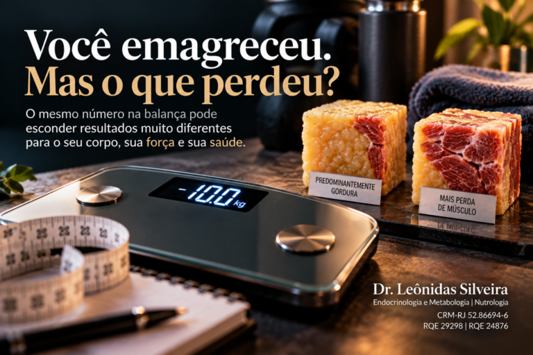 Mounjaro e perda de massa magra: balança, gordura e músculo em comparação