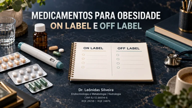 Medicamentos para obesidade on label e off label organizados em uma composição médica