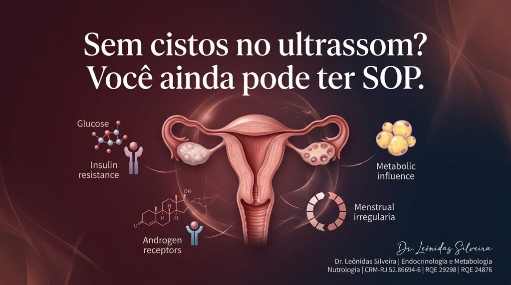 SOP e PMOS: diagnóstico mesmo sem cistos no ultrassom, obesidade e alterações hormonais